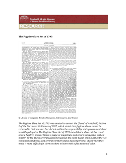 The Fugitive Slave Act of 1793