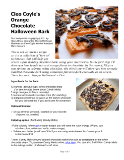 Cleo Coyle`s Orange Chocolate Halloween Bark