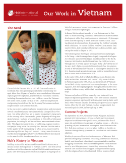 Our Work in Vietnam - Holt International