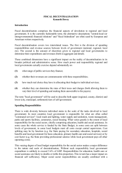 Fiscal Decentralization