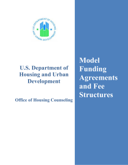 Housing Counseling Model Funding Agreements