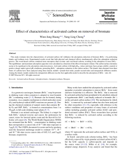 Effect of characteristics of activated carbon on removal of bromate