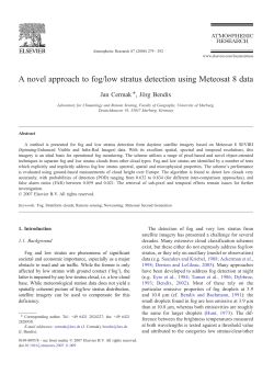 A novel approach to fog/low stratus detection using Meteosat 8 data