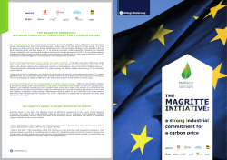 THE MAGRITTE INITIATIVE: A STRONG INDUSTRIAL