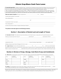 Illinois Crop-Share Cash Farm Lease