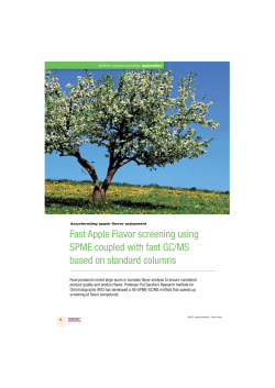Fast Apple Flavor screening using SPME coupled with fast