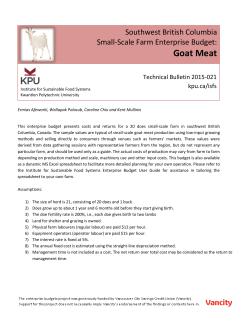 Goat Meat - Kwantlen Polytechnic University