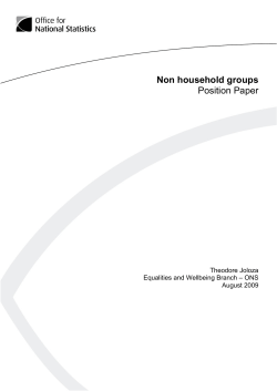 Non household groups Position Paper