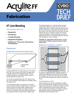 Acrylite Tech Brief &bull; #7 Line Bending