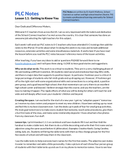 PLC Notes - School