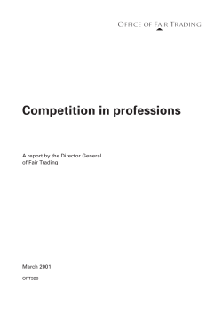 Competition in professions - UK Government Web Archive