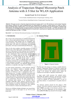 Analysis of Trapezium Shaped Microstrip Patch Antenna with