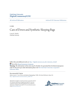 Care of Down and Synthetic Sleeping Bags