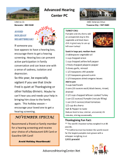 Newsletter October 2013 - Advanced Hearing Center