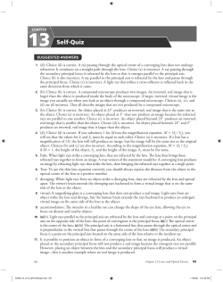 Chapter 13 Self Quiz Answers