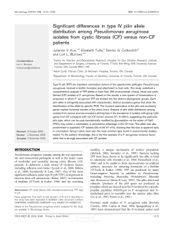 Significant differences in type IV pilin allele distribution among