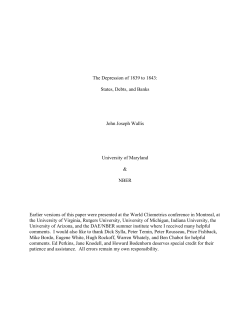The Depression of 1839 to 1843: States, Debts