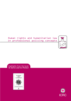 Human rights and humanitarian law in professional policing concepts