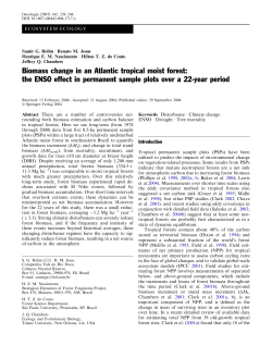 Biomass change in an Atlantic tropical moist forest: the