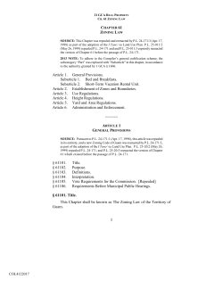 Chapter 61: Zoning Law - Unified Courts of Guam