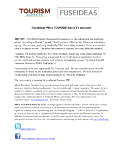 Fuseideas Wins TOURISM Santa Fe Account