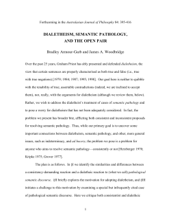 dialetheism, semantic pathology, and the open pair