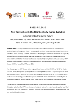press release - Turkana Basin Institute