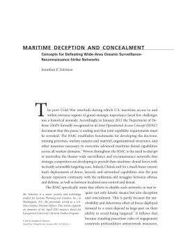 MARITIME DECEPTION AND CONCEAlMENT