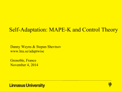 Self-Adaptation: MAPE-K and Control Theory