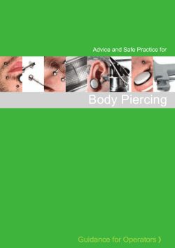 Advice and safe practice for body piercing