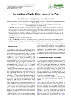 Locomotion of Snake Robot through the Pipe