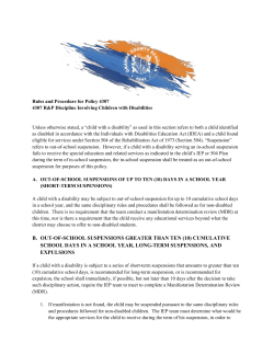 B. OUT-OF-SCHOOL SUSPENSIONS GREATER THAN TEN (10