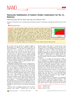 Nanoscale Stabilization of Sodium Oxides
