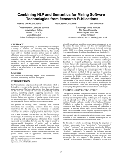 Combining NLP and Semantics for Mining Software Technologies