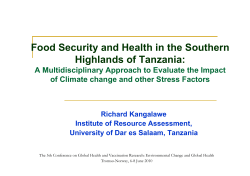 Food Security and Health in the Southern Highlands of Tanzania: