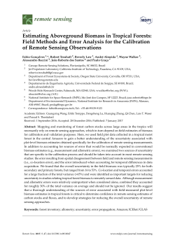 Estimating Aboveground Biomass in Tropical Forests: Field