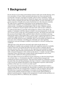 1 Background - Australian Institute of Health and Welfare