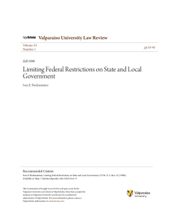Limiting Federal Restrictions on State and Local Government