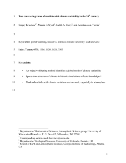 1 Two contrasting views of multidecadal climate variability in the