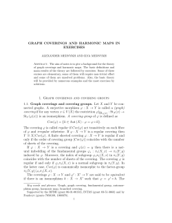 GRAPH COVERINGS AND HARMONIC MAPS IN EXERCISES 1