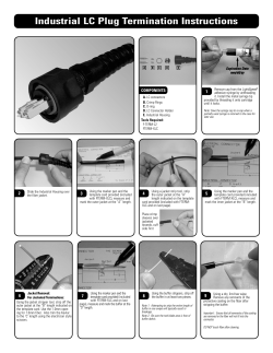 Installation Instruction: Industrial LC Plug Termination