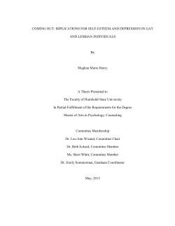 COMING OUT: IMPLICATIONS FOR SELF