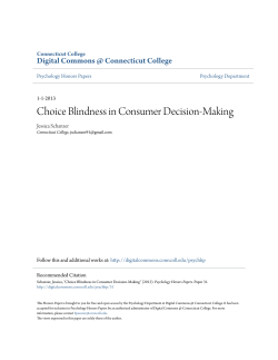 Choice Blindness in Consumer Decision-Making