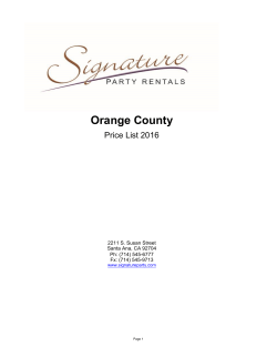 Orange County - Signature Party Rentals