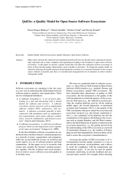 QuESo: a Quality Model for Open Source Software Ecosystems