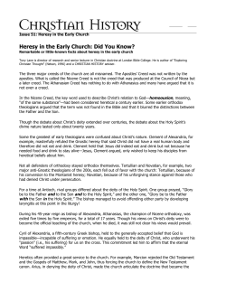 Heresy in the Early Church - Christian History Institute
