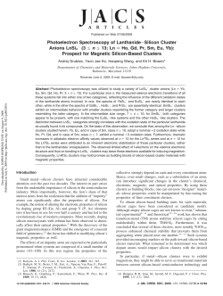 Photoelectron Spectroscopy of Lanthanide&minus;Silicon Cluster Anions