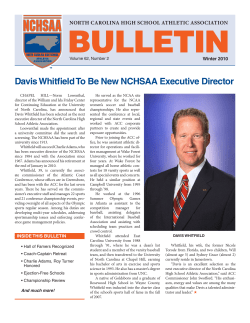 davis Whitfield To Be new nChsAA executive director