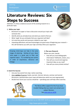 Definition: A critical, analytical account of the existing research on a