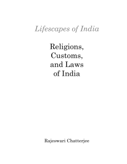 Lifescapes of India Religions, Customs, and Laws of India